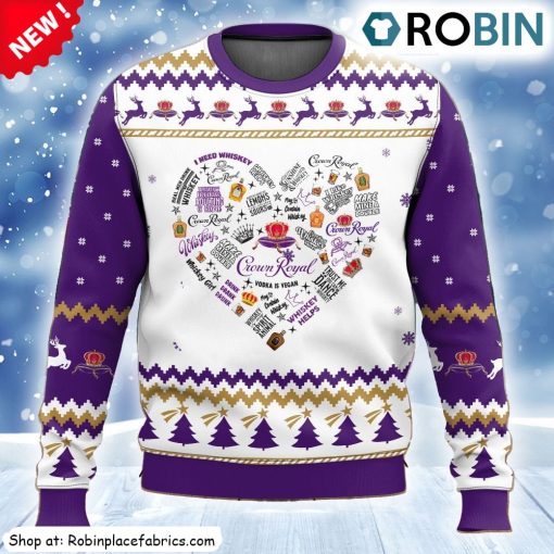 Crown Royal Heart Ugly Christmas Sweatshirt, Sweater