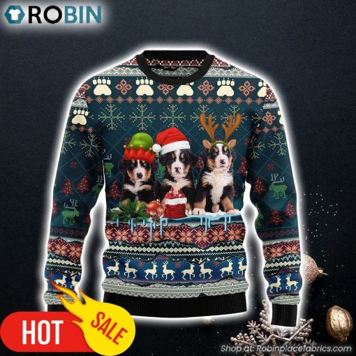 Cute Bernese Mountain Dog Christmas Ugly Christmas Sweater