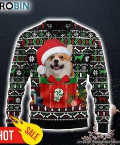 Cute Gift Funny Dog In The Gift Box Ugly Christmas Sweater Xmas Gifts For Him or Her