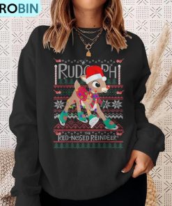 cute-rudolph-the-red-nosed-reindeer-christmas-tree-ugly-christmas-sweatshirt-4