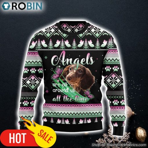 Dachshund Angel Dog Lover Ugly Christmas Sweater Xmas Gifts For Him or Her