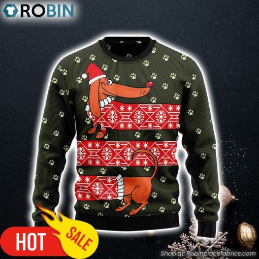 Dachshund Funny Christmas Gift Dog Lover Ugly Christmas Sweater
