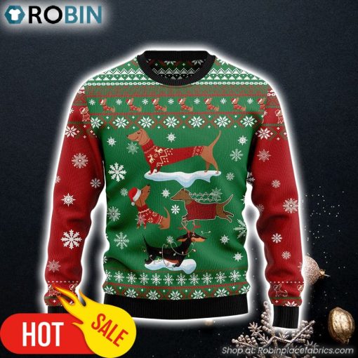 Dachshund Snow Day Dog Lover Ugly Christmas Sweater