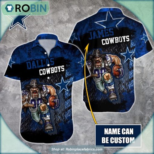 Dallas Cowboys Mascot 3D Printed Summer Hawaiian Shirt