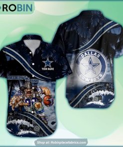Dallas Cowboys Mascot 3D Printed Summer Hawaiian Shirt Custom Dallas Cowboys Mascot 3D Printed Summer Hawaiian Shirt Custom