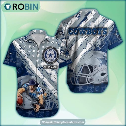 Dallas Cowboys Mascot American Flag NFL Hawaiian Shirt