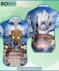 Dallas Cowboys x Baby Groot Summer Hawaiian Shirt Dallas Cowboys x Baby Groot Summer Hawaiian Shirt