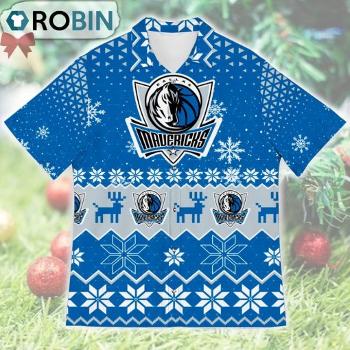 Dallas Mavericks Ugly Christmas Design Short Sleeve Shirt