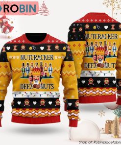 Deez Nuts Nutcracker Ugly Christmas Sweater