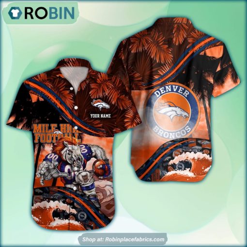 Denver Broncos Mascot 3D Printed Summer Hawaiian Shirt