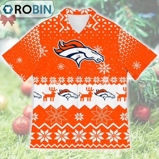 Denver Broncos Ugly Christmas Design Short Sleeve Shirt