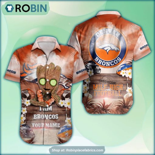 Denver Broncos x Baby Groot Summer Hawaiian Shirt