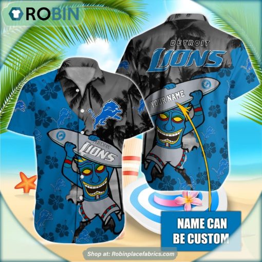 Detroit Lions Tiki Man NFL Hawaiian Shirt