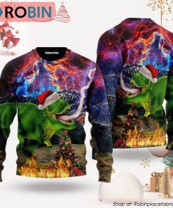 Dinosaur Jurassic Park Ugly Christmas Sweater