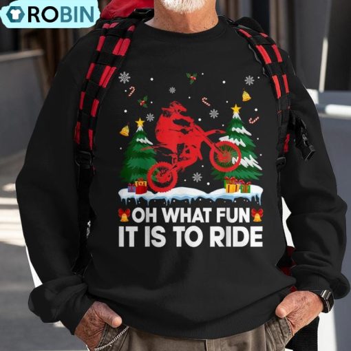 Dirt Bike Motocross Biker Ugly Christmas Pajama Ugly Christmas Sweatshirt