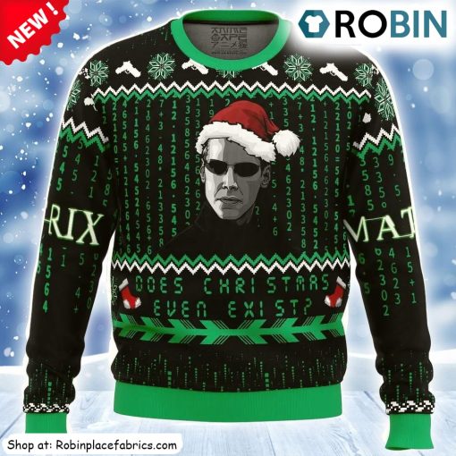 Does Christmas Even Exist Matrix Ugly Christmas Sweatshirt, Sweater