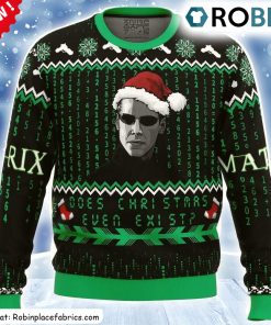 Does Christmas Even Exist Matrix Ugly Christmas Sweatshirt, Sweater