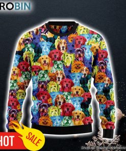 Dog Colorful All Over Print Ugly Christmas Sweater Xmas Gifts For Him or Her