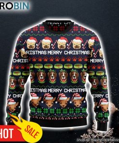 Dog Cute Face All Over Print Ugly Christmas Sweater Gifts For Dog Lovers