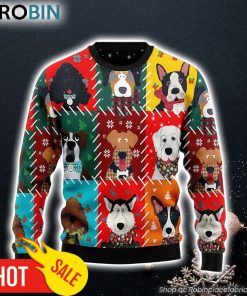 Dog Face Christmas All Over Print Ugly Christmas Sweater Christmas Gift For Pet Lovers