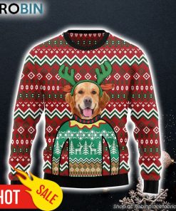 Dog Face Christmas Awesome All Over Print Ugly Christmas Sweater Dog Memorial Gift