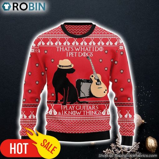 Dog Guitar Christmas Gift Ugly Christmas Sweater Xmas Gifts For Him or Her