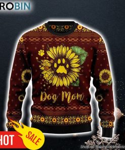 Dog Mom Sunflower Best Gift Ugly Christmas Sweater Gifts For Dog Lovers