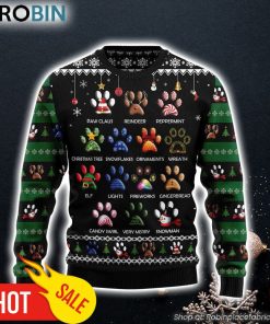 Dog Pawprint All Over print Ugly Christmas Sweater Christmas Gift For Pet Lovers