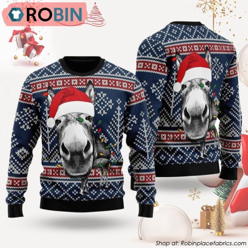 Donkey Funny Christmas Ugly Christmas Sweater