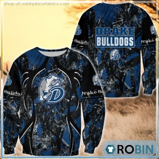 Drake Bulldogs Hunting Pattern All Over Print Sweatshirt