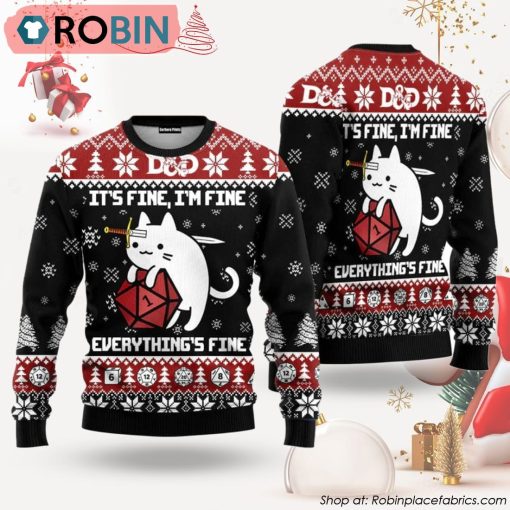 Dungeons and Dragon Ugly Christmas Sweater