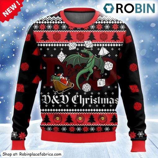 Dungeons Dragons Christmas Ugly Christmas Sweatshirt, Sweater