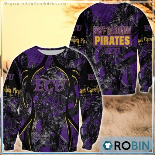East Carolina Pirates Hunting Pattern All Over Print Sweatshirt