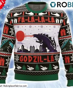 Falalala Godzil-la Godzilla Ugly Christmas Sweatshirt, Sweater