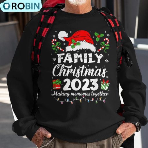 Family Christmas 2023 Pajamas Matching Squad Santa Elf Xmas Ugly Christmas Sweatshirt