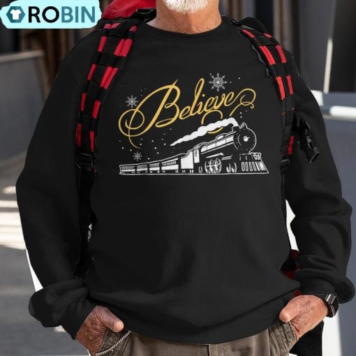 Family Christmas North Pole Polar Express All Abroad Ugly Christmas Sweatshirt
