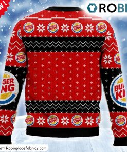 Fast Food Burgerking Ugly Christmas Sweatshirt, Sweater