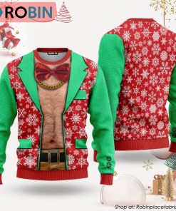Faux Real Men’s 3D Photo Realistic Ugly Christmas Sweater