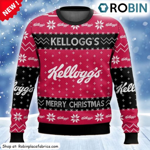 Favorite Food Brands Kelloggs Ugly Christmas Sweatshirt, Sweater