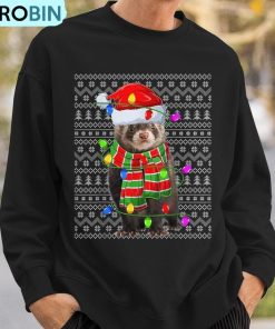 ferret-ugly-xmas-lighting-santa-ferret-christmas-ugly-christmas-sweatshirt-3