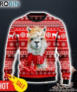 Festive Llama Ugly Christmas Sweater, Perfect Outfit For Christmas Of Llama Lovers