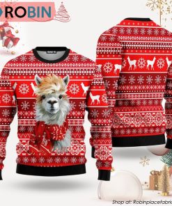 Festive Llama Xmas Ugly Christmas Sweater