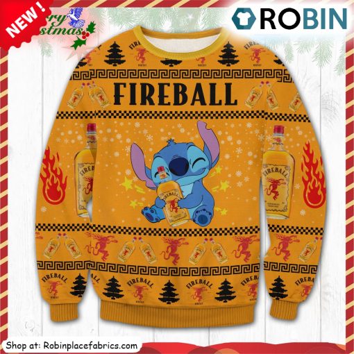 Fireball Stitch Ugly Christmas Sweatshirt, Sweater