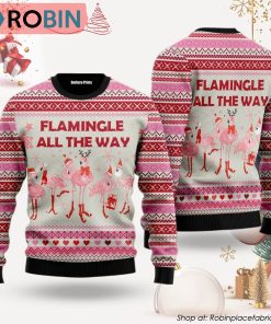 Flamingle All The Ways Ugly Christmas Sweater