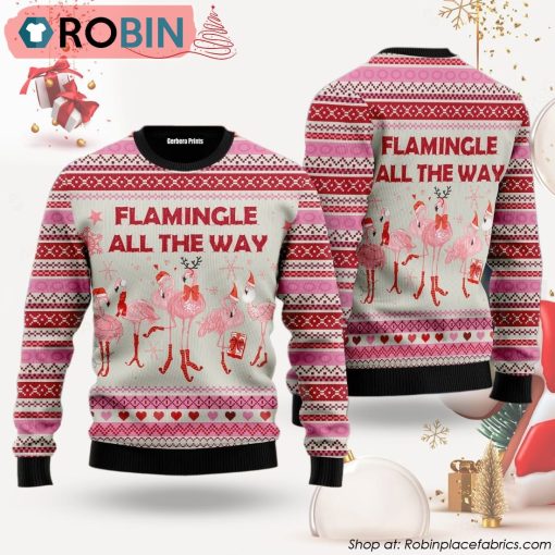 Flamingle All The Ways Ugly Christmas Sweater
