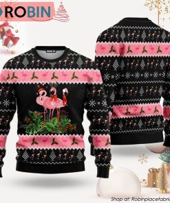 Flamingo Jingle Bell Tropical Ugly Christmas Sweater