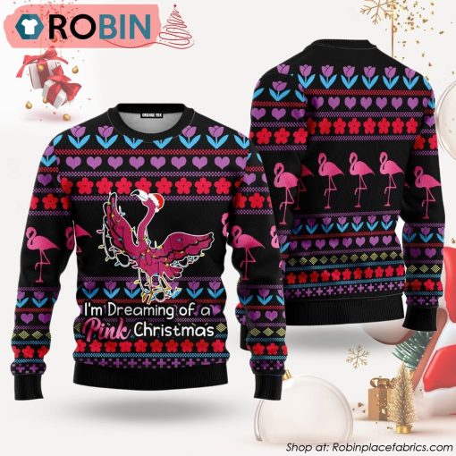 Flamingo Pink Ugly Christmas Sweater