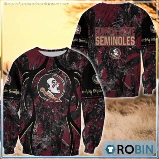 Florida State Seminoles Hunting Pattern All Over Print Sweatshirt