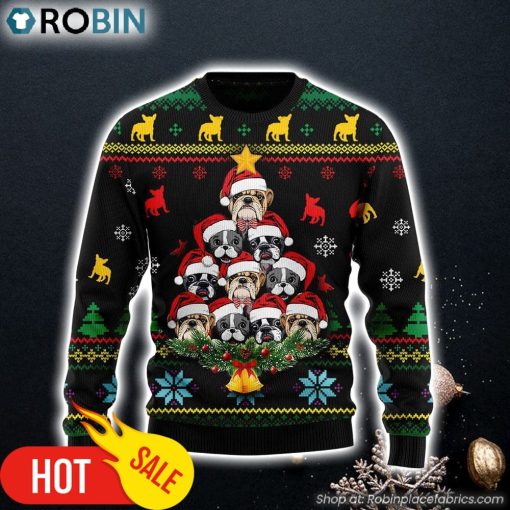 French Bulldog Ugly Christmas Sweater Funny Family Ugly Christmas Sweaters