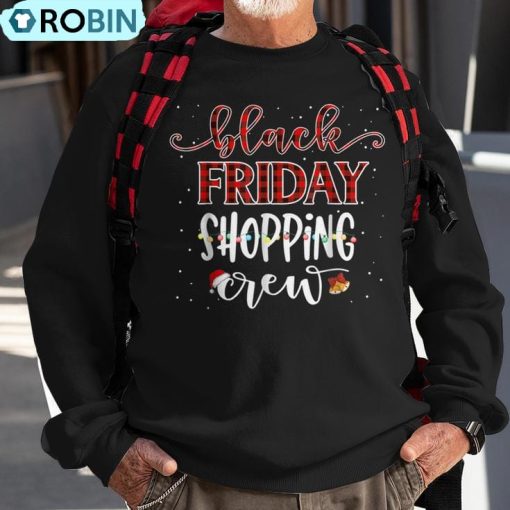 Friday Shopping Crew Christmas Black Shopping Family Group T Ugly Christmas Sweatshirt